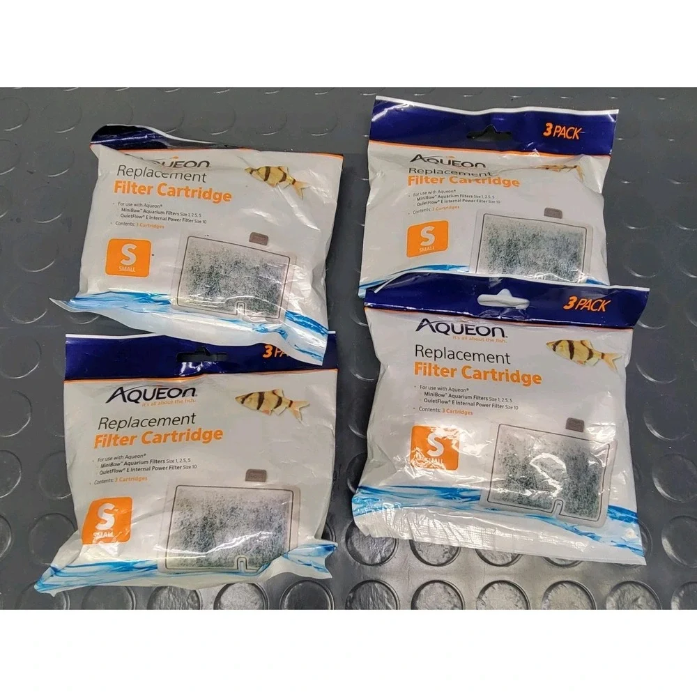 Aqueon QuietFlow Replacement Filter Cartridges, Small size (4pks)